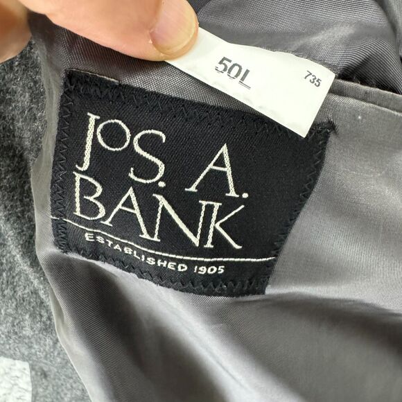 Jos A Bank Blazer Men LT 100% Camel Hair Gray Coat Jacket Lined 2 Button Pockets - Picture 13 of 15